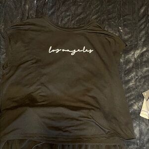 Black 'Los Angeles' Graphic Tee w/matching shorts